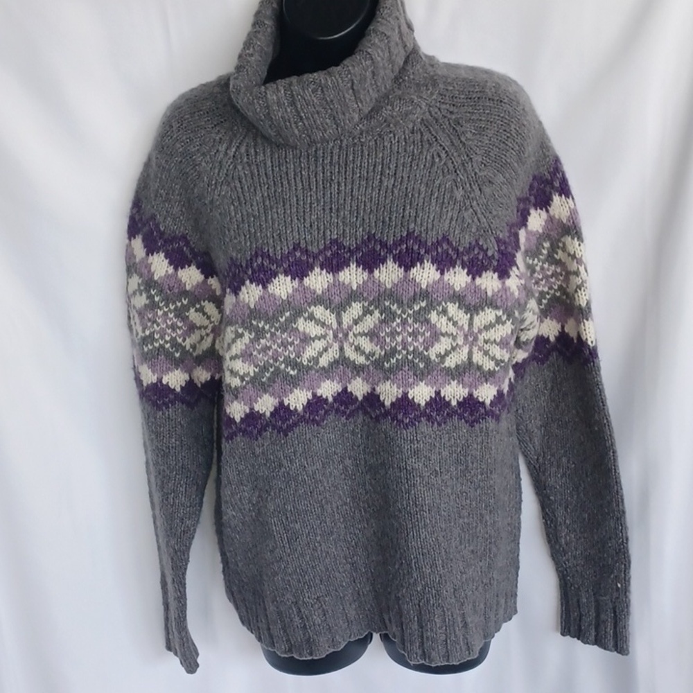 Tangents Cozy Winter Wool Blend Turtleneck Sweater, M, 20" PTP, 25" L